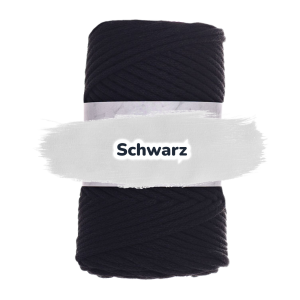 Baumwollkordel 3mm - Polyesterkern -100 m - Schwarz (900)