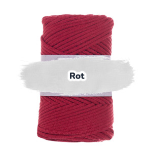 Baumwollkordel 3mm - Polyesterkern -100 m - Rot (370)