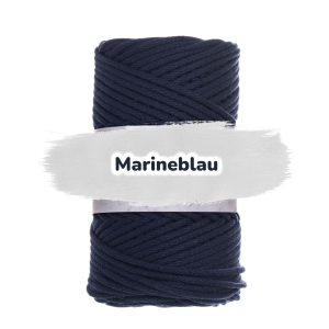 Baumwollkordel 3mm - Polyesterkern -100 m - Marineblau (850)