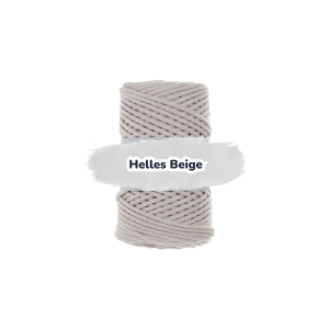 Baumwollkordel 3mm - Polyesterkern -100 m - Hellbeige (725)