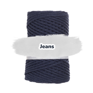 Baumwollkordel 3mm - Polyesterkern -100 m - Jeans (800)