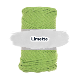 Baumwollkordel 3mm - Polyesterkern -100 m - Limette (128)