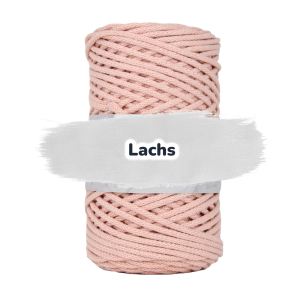 Baumwollkordel 3mm - Polyesterkern -100 m - Lachs (330)