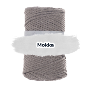 Baumwollkordel 3mm - Polyesterkern -100 m - Mokka (700)