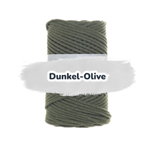 Baumwollkordel 3mm - Polyesterkern -100 m - Dunkel-Oliv (670)
