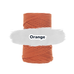 Baumwollkordel 3mm - Polyesterkern -100 m - Orange (350)