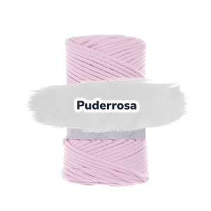 Baumwollkordel 3mm - Polyesterkern -100 m - Puderrosa (300)