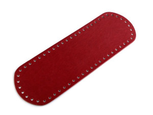 Boden für Taschen - Kunstleder - Maße 10x30 cm - verschiedene Farben - Rot