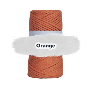 Baumwollkordel 2mm - Baumwollkern- 100 m - Orange (350)