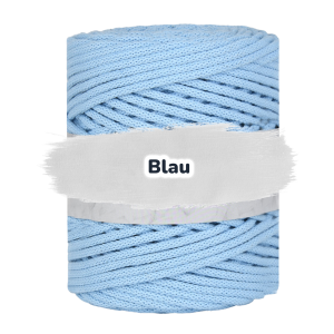 Baumwollkordel 5mm - Baumwollkern -100 m - Hellblau (400)