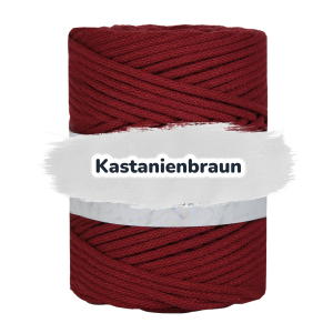 Baumwollkordel 5mm - Baumwollkern -100 m - Kastanienbraun (380)