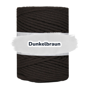 Baumwollkordel 5mm - Baumwollkern -100 m - Dunkelbraun (775)
