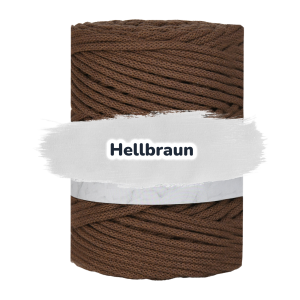 Baumwollkordel 5mm - Baumwollkern -100 m - Hellbraun (750)