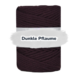 Baumwollkordel 5mm - Baumwollkern -100 m - Dunkle Pflaume (395)