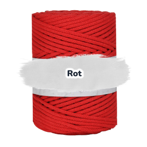 Baumwollkordel 5mm - Baumwollkern -100 m - Rot (370)