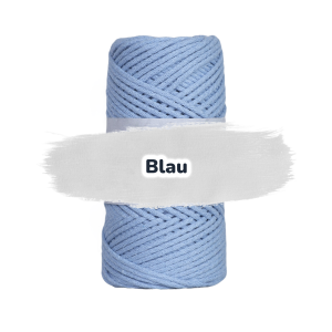 Baumwollkordel 2mm - Baumwollkern- 100 m - Hellblau (400)