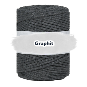 Baumwollkordel 5mm - Baumwollkern -100 m - Graphit (150)
