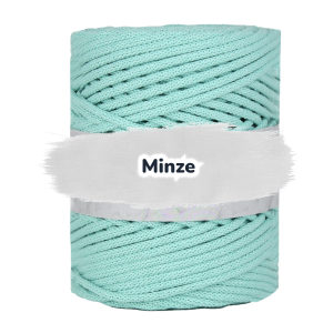 Baumwollkordel 5mm - Baumwollkern -100 m - Minze (600)