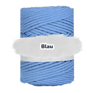 Baumwollkordel 5mm - Baumwollkern -100 m - Blau (480)