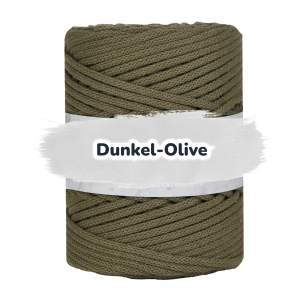 Baumwollkordel 5mm - Baumwollkern -100 m - Dunkel-Oliv (670)