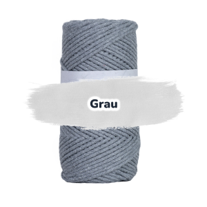 Baumwollkordel 2mm - Baumwollkern- 100 m - Grau (125)