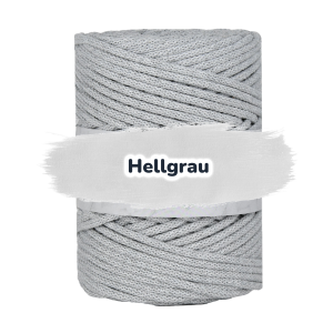Baumwollkordel 5mm - Baumwollkern -100 m - Hellgrau (100)