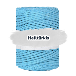 Baumwollkordel 5mm - Baumwollkern -100 m - Helles Türkis (410)