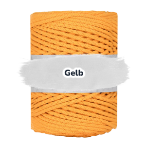Baumwollkordel 5mm - Baumwollkern -100 m - Gelb (260)