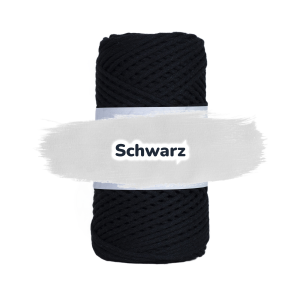 Baumwollkordel 2mm - Baumwollkern- 100 m - Schwarz (900)