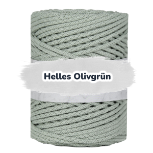 Baumwollkordel 5mm - Baumwollkern -100 m - Helles Olivgrün (665)