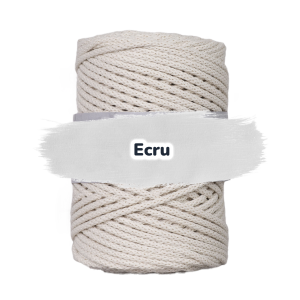 Baumwollkordel 5mm - ohne Kern -100 m - Ecru (050)