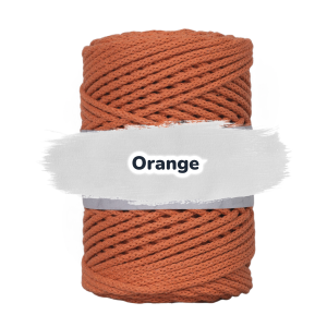 Baumwollkordel 5mm - ohne Kern -100 m - Orange (350)