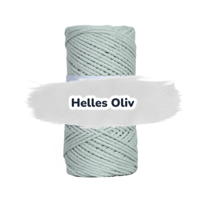 Baumwollkordel 2mm - Baumwollkern- 100 m - Helles Olivgrün (665)