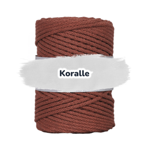 Baumwollkordel 5mm - ohne Kern -100 m - Koralle (355)