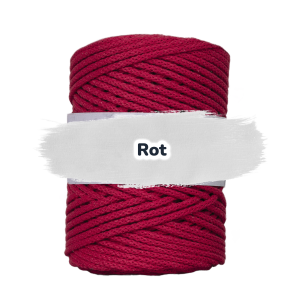 Baumwollkordel 5mm - ohne Kern -100 m - Rot (370)
