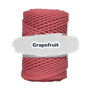 Baumwollkordel 5mm - ohne Kern -100 m - Grapefruit (375)