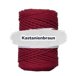 Baumwollkordel 5mm - ohne Kern -100 m - Kastanienbraun (380)