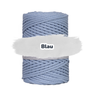 Baumwollkordel 5mm - ohne Kern -100 m - Hellblau (400)