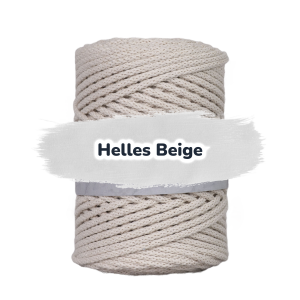 Baumwollkordel 5mm - ohne Kern -100 m - Hellbeige (725)