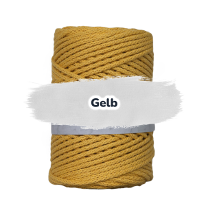 Baumwollkordel 5mm - ohne Kern -100 m - Gelb (260)