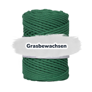 Baumwollkordel 5mm - ohne Kern -100 m - Grasig (650)