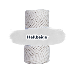 Baumwollkordel 2mm - Baumwollkern- 100 m - Hellbeige (725)