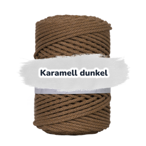 Baumwollkordel 5mm - ohne Kern -100 m - Dunkel Karamell (740)