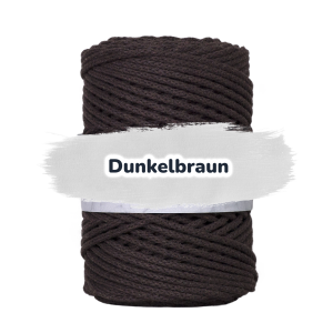 Baumwollkordel 5mm - ohne Kern -100 m - Dunkelbraun (775)