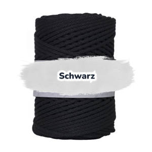 Baumwollkordel 5mm - ohne Kern -100 m - Schwarz (900)