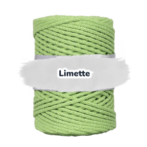 Baumwollkordel 5mm - ohne Kern -100 m - Limette (128)