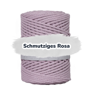 Baumwollkordel 5mm - ohne Kern -100 m - Schmutziges Rosa (310)