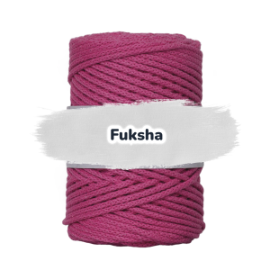 Baumwollkordel 5mm - ohne Kern -100 m - Fuchsia (360)