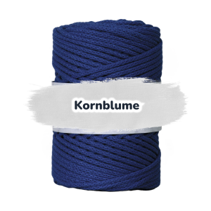 Baumwollkordel 5mm - ohne Kern -100 m - Kornblume (490)