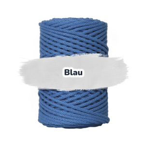 Baumwollkordel 5mm - ohne Kern -100 m - Blau (480)